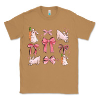 Toasted Coconut pink ribbons with rabbits Classic Tee - MaliasSmallBusiness