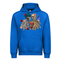 Cobalt Skeleton couple Valentine's Day Urban Hoodie - FaDigitalArtStudio