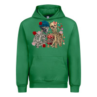 Emerald Skeleton couple Valentine's Day Urban Hoodie - FaDigitalArtStudio