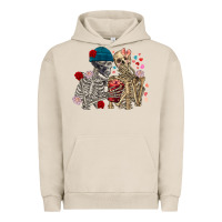 Pigment French Oak Skeleton couple Valentine's Day Urban Hoodie - FaDigitalArtStudio