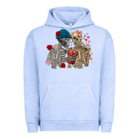 Pigment Grape Ice Skeleton couple Valentine's Day Urban Hoodie - FaDigitalArtStudio