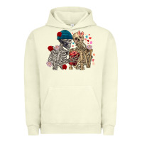 Pigment Pistachio Skeleton couple Valentine's Day Urban Hoodie - FaDigitalArtStudio