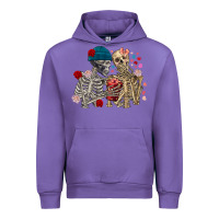 Tulip Skeleton couple Valentine's Day Urban Hoodie - FaDigitalArtStudio