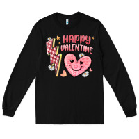 Black happy valentine heart Long Sleeve Tee - MaliasSmallBusiness