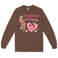 Chestnut happy valentine heart Long Sleeve Tee - MaliasSmallBusiness