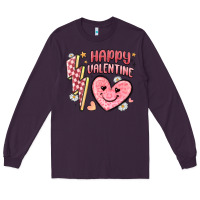 Plum happy valentine heart Long Sleeve Tee - MaliasSmallBusiness