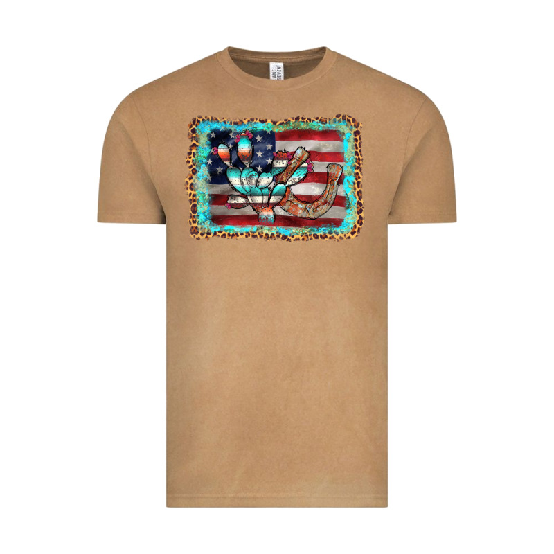 Flag Cactus Horseshoe Vintage Tee by AdoDesignShop | Teevron