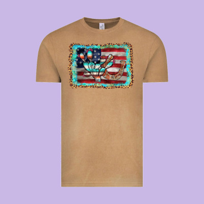 Flag Cactus Horseshoe Vintage Tee Designed By Adodesignshop