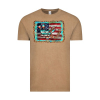 Vintage Coffee flag cactus horseshoe Vintage Tee - AdoDesignShop
