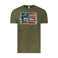 Vintage Olive flag cactus horseshoe Vintage Tee - AdoDesignShop