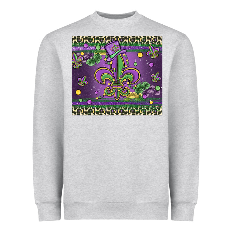 Mardi Gras Fleur De Lis Heavyweight Sweatshirt by MaliasSmallBusiness | Teevron