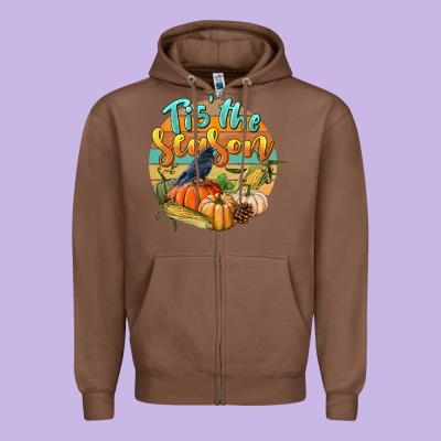 Tis' The Season Zipper Hoodie Designed By Lillyallendesigns