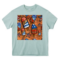 Arona patriotic popsicles seamless pattern Heavy Core Tee - HRA Design Shop