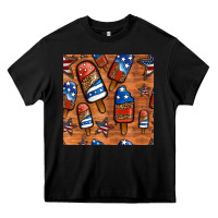 Black patriotic popsicles seamless pattern Heavy Core Tee - HRA Design Shop