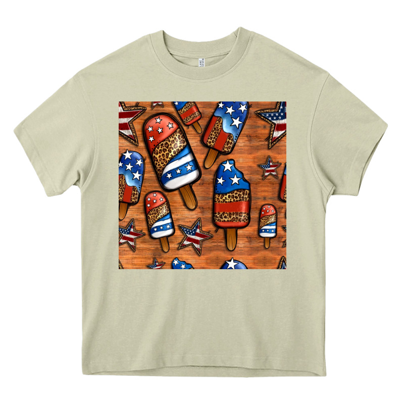 Patriotic Popsicles Seamless Pattern Heavy Core Tee by HRA Design Shop | Teevron
