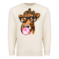 Sandshell Cow Lick with Leopard Bandana Premium Sweatshirt - texasbilliewilder
