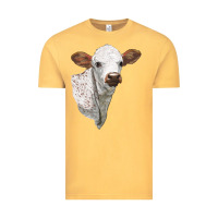 Vintage Mustard Texas Longhorn Calf Face Vintage Tee - LillyAllenDesigns