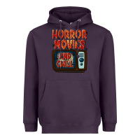 Plum Horror Movies and Chill Heavyweight Hoodie - texasbilliewilder