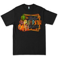 Black hello pumpkin season Premium Tee - RacoonDesign