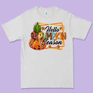 Hello Pumpkin Season Premium Tee Designed By Racoondesign