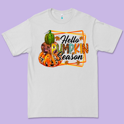 Hello Pumpkin Season Premium Tee Designed By Racoondesign