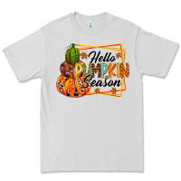 Dove Grey hello pumpkin season Premium Tee - RacoonDesign