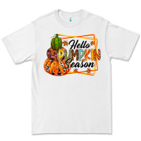 White hello pumpkin season Premium Tee - RacoonDesign