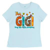 Baby Blue this gigi loves her little pumpkins Ladies Tee - texasbilliewilder