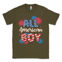 Army Green all american boy Classic Tee - MaliasSmallBusiness