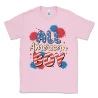 Bubblegum Pink all american boy Classic Tee - MaliasSmallBusiness
