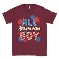 Burgundy all american boy Classic Tee - MaliasSmallBusiness