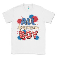 White all american boy Classic Tee - MaliasSmallBusiness