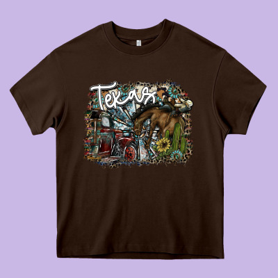 Texas Heavy Core Tee Designed By Sublimationcraftshop