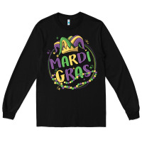 Black mardi gras Long Sleeve Tee - MaliasSmallBusiness