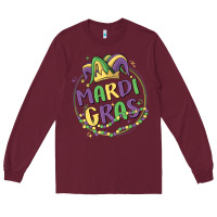 Burgundy mardi gras Long Sleeve Tee - MaliasSmallBusiness