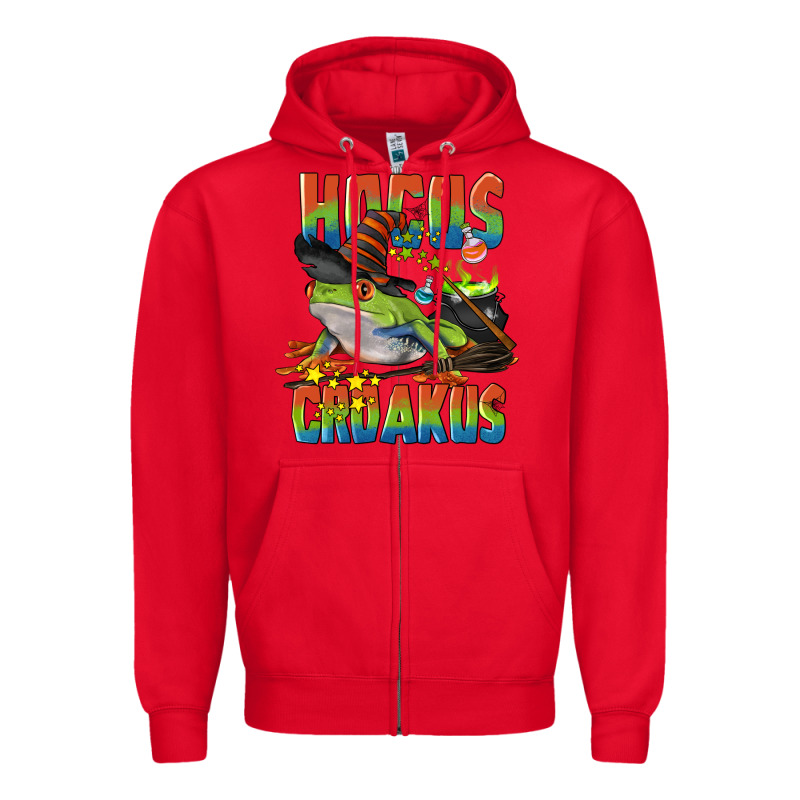Hocus Croakus Halloween Frog Zipper Hoodie by LillyAllenDesigns | Teevron