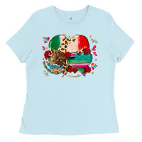 Baby Blue mexican hearts Ladies Tee - CTS Tumbler Store