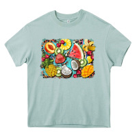 Arona summer fruits background Heavy Core Tee - BarkalooDesign