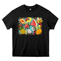 Black summer fruits background Heavy Core Tee - BarkalooDesign