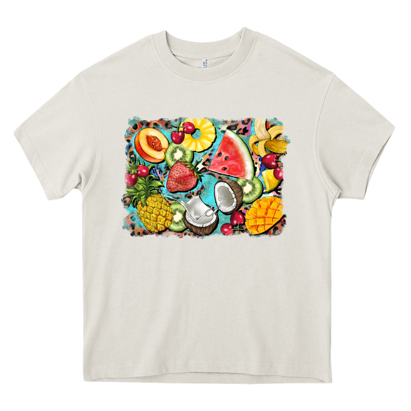 Summer Fruits Background Heavy Core Tee by BarkalooDesign | Teevron