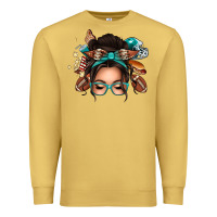 Antique Gold american football messy bun Premium Sweatshirt - texasbilliewilder