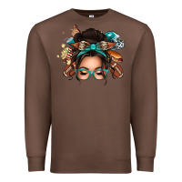 Chestnut american football messy bun Premium Sweatshirt - texasbilliewilder
