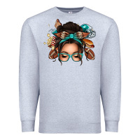 Heather Grey american football messy bun Premium Sweatshirt - texasbilliewilder
