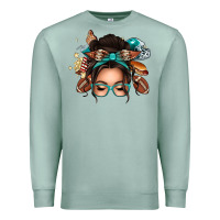Seafoam american football messy bun Premium Sweatshirt - texasbilliewilder