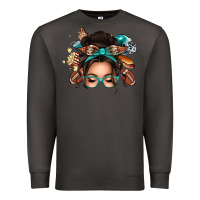 Smoke american football messy bun Premium Sweatshirt - texasbilliewilder