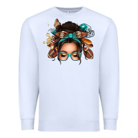 White american football messy bun Premium Sweatshirt - texasbilliewilder