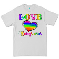 Dove Grey love always wins Premium Tee - HRA Design Shop