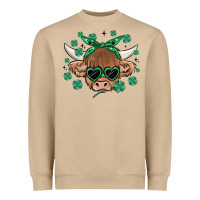 Mushroom st patrick's day cow Heavyweight Sweatshirt - MaliasSmallBusiness