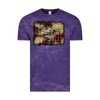 Cloud Purple buffalo plaid christmas camouflage glitter background Vintage Tee - Jasminsmagicworld