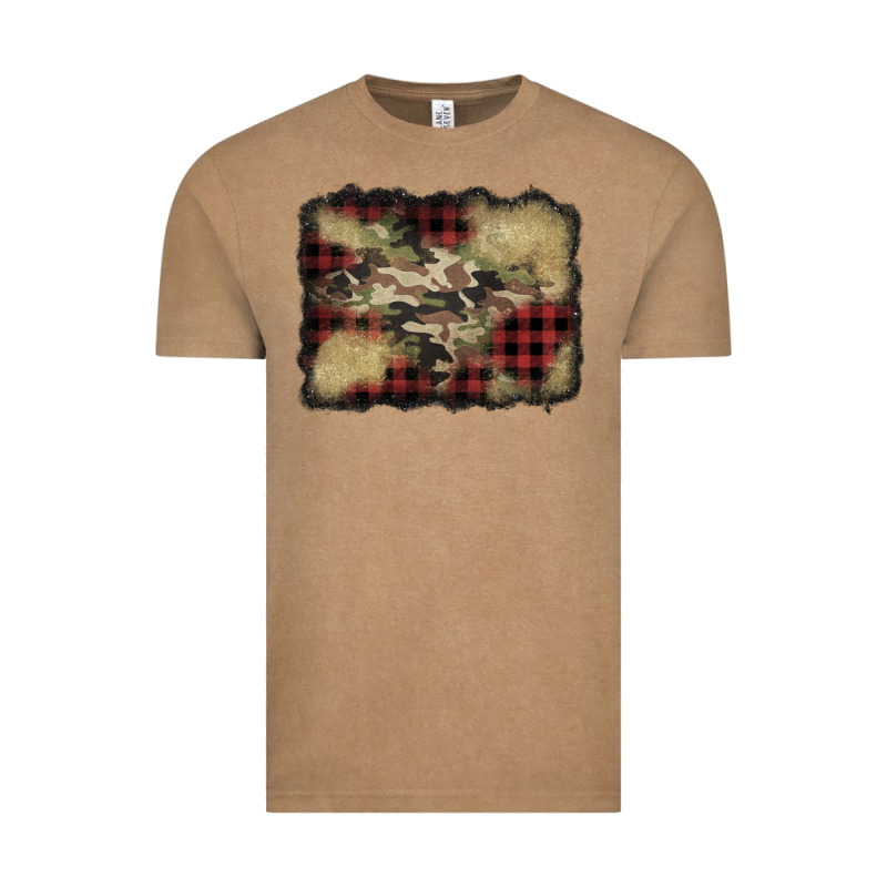 Buffalo Plaid Christmas Camouflage Glitter Background Vintage Tee by Jasminsmagicworld | Teevron